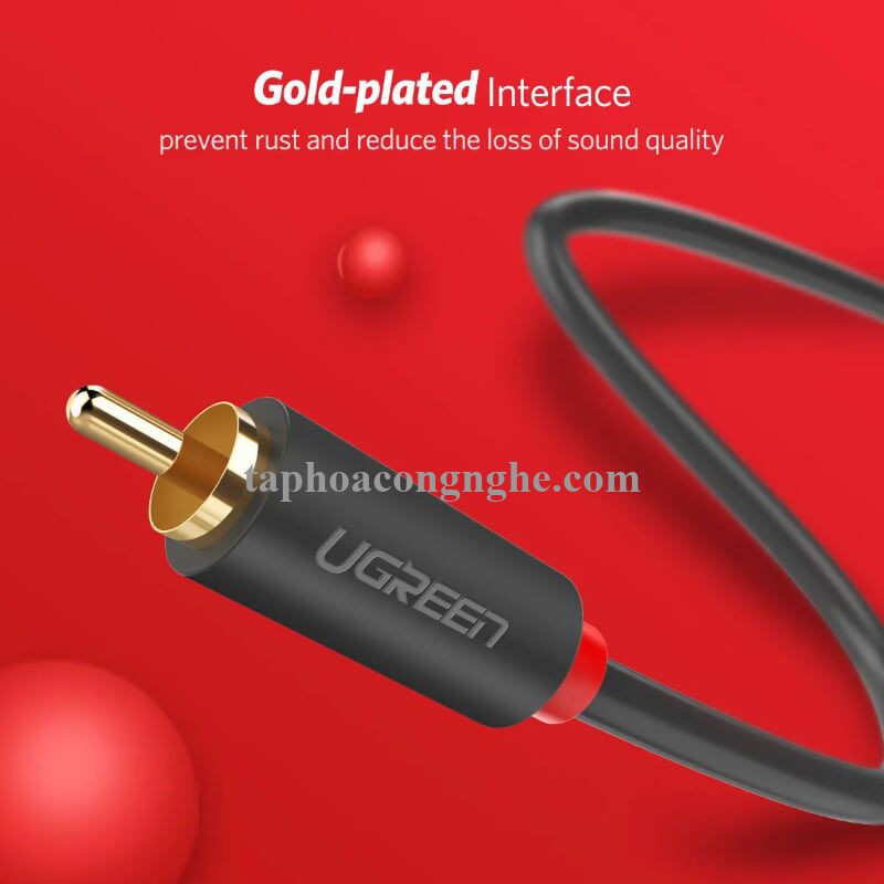 Ugreen 50285 0.5M màu Đen Cáp âm thanh Bông sen 2 ra 2 dương AV104 30050285